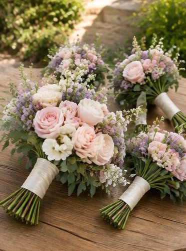 Bridal bouquets and bridesmaid bouquets