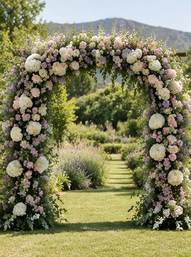 Ceremony arches and backdrops