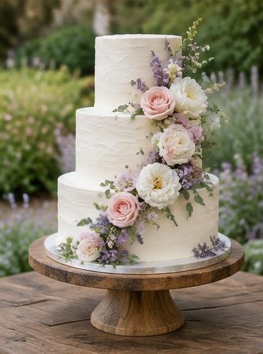 Cake flowers and send-off details